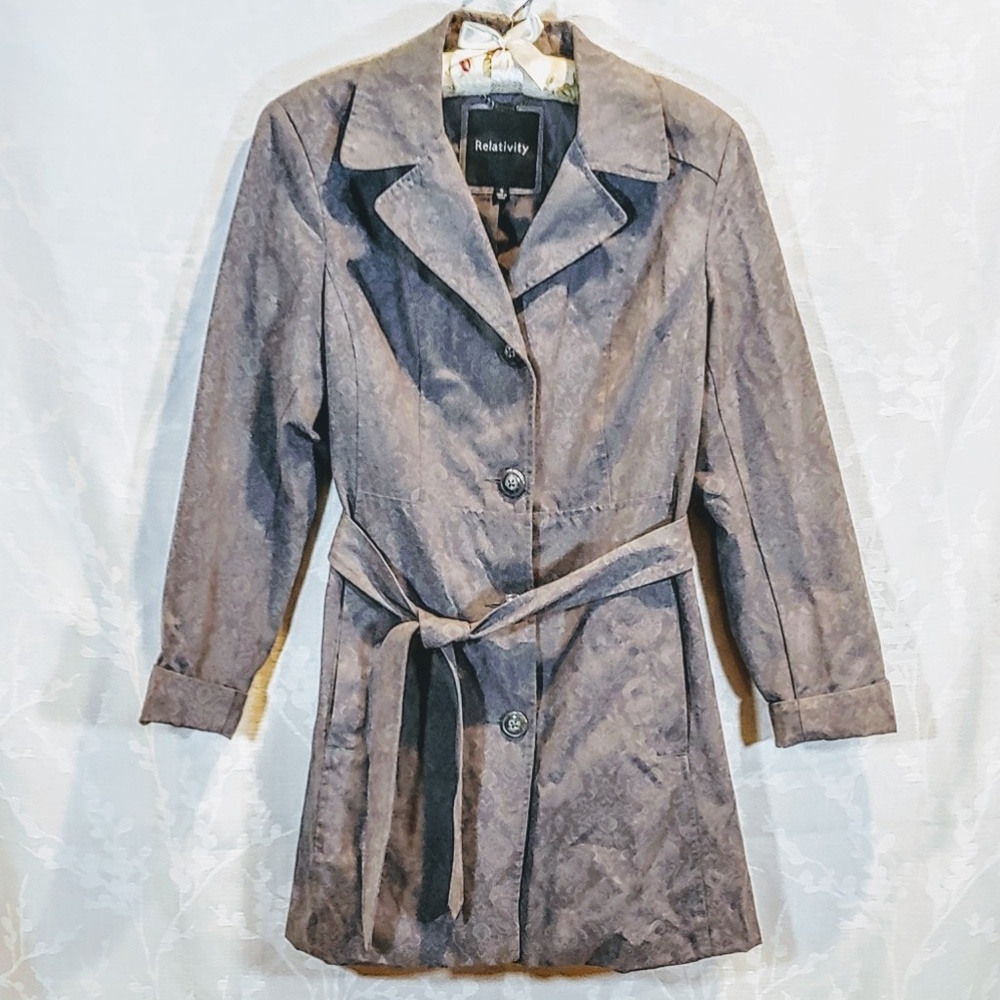 Relativity | Belted Mid-Length Trench Coat | S